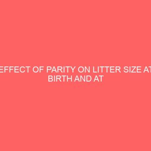 effect of parity on litter size at birth and at weaning in rabbits 2 78817