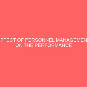 effect of personnel management on the performance of health sector 83636