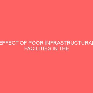 effect of poor infrastructural facilities in the department of secretarial studies 64744