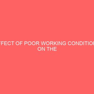 effect of poor working conditions on the performance of an office manager 62186