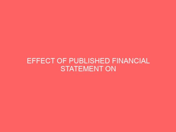 effect of published financial statement on shareholders title page investment decision 59724