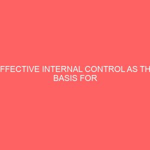 effective internal control as the basis for prevention and dedection of fruad in bank in nigeria 59802