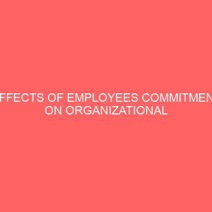 effects of employees commitment on organizational performance 83964