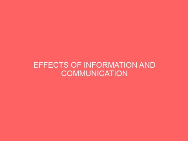 effects of information and communication technologies on the performance of the office staff 65249