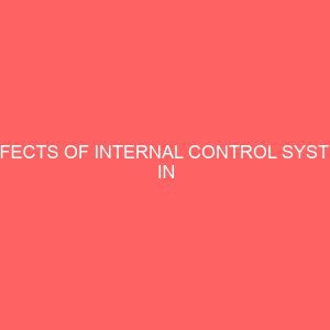 effects of internal control system in implementing the process in government parastatals 60748