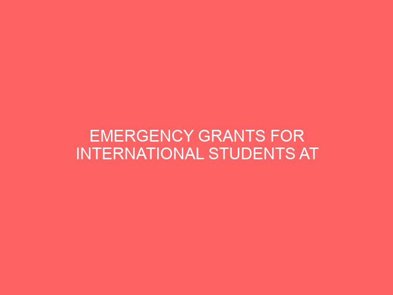 emergency grants for international students at university of gottingen germany 50248