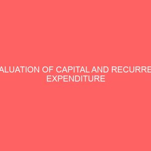 evaluation of capital and recurrent expenditure patterns 65606