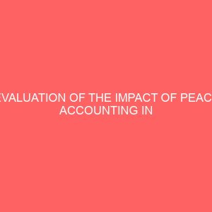 evaluation of the impact of peace accounting in the economic development of nigeria 61706