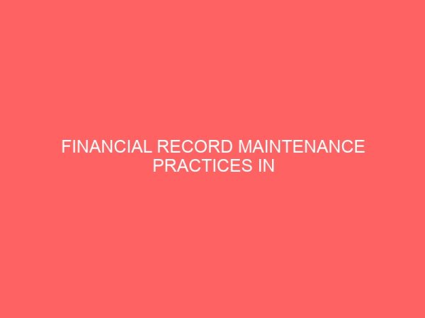 financial record maintenance practices in business establishment 56617