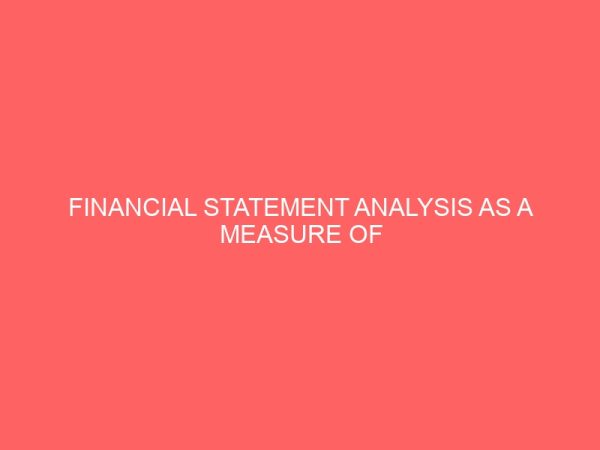 financial statement analysis as a measure of management performance and efficiency 57395