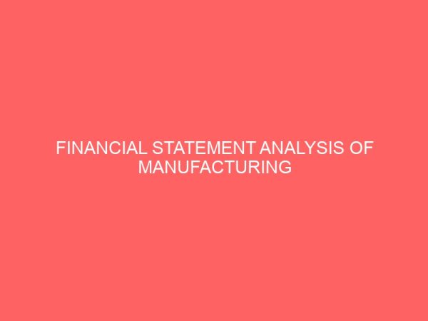 financial statement analysis of manufacturing company in the solid mineral sector of nigeria 58096