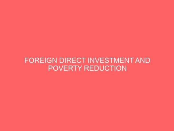 foreign direct investment and poverty reduction in nigeria 2 80718