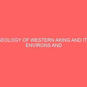 geology of western aking and its environs and heavy metal distribution in surface water stream sediment aking west southeastern nigeria 81472