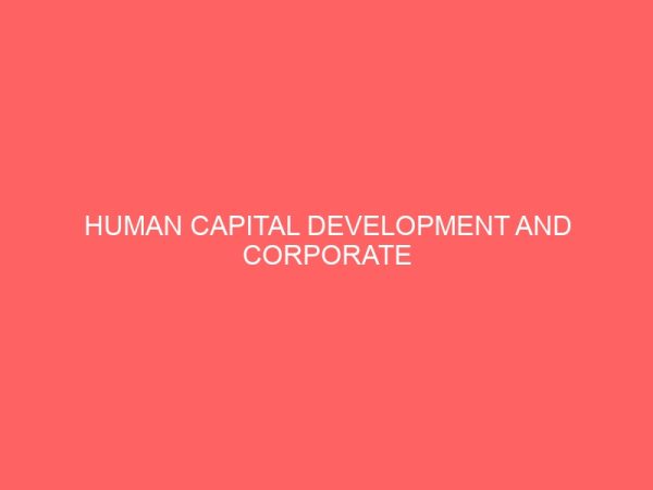 human capital development and corporate performances 60118