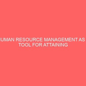human resource management as a tool for attaining high productivity in peugeot automobile nigerian limited pan kaduna 84290