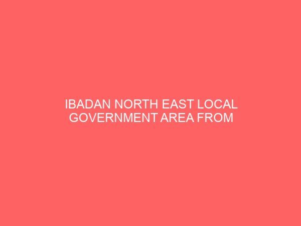 ibadan north east local government area from 1991 2010 81051
