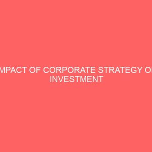 impact of corporate strategy on investment decision in nigeria 57566