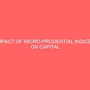 impact of micro prudential indices on capital adequacy ratio of deposit money banks in nigeria 60856