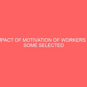 impact of motivation of workers in some selected organization a case study of emenite limited enugu 63317