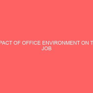 impact of office environment on the job performance of office workers 62160