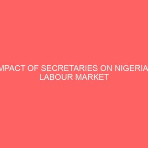 impact of secretaries on nigerian labour market 62422