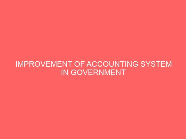 improvement of accounting system in government own company 61447