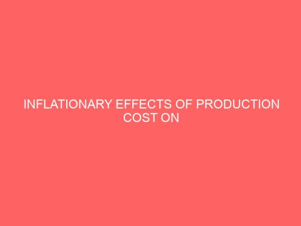 inflationary effects of production cost on entrepreneurship development 60973