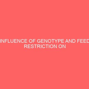 influence of genotype and feed restriction on post weaning growth performance of domestic rabbit 78740