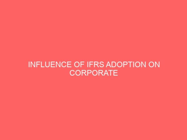 influence of ifrs adoption on corporate performance in nigeria 56435