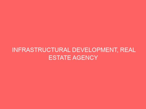 infrastructural development real estate agency rebranding and review of national housing policy the road map for rapid economic development of nigeria 64335