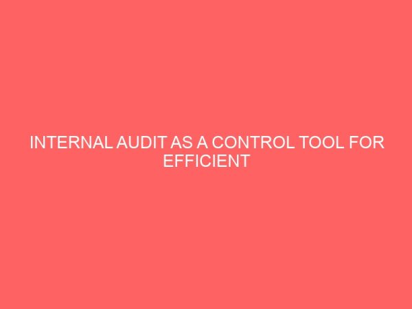 internal audit as a control tool for efficient management in nigerian public enterprises 57661