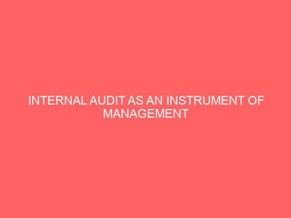 internal audit as an instrument of management control 57646