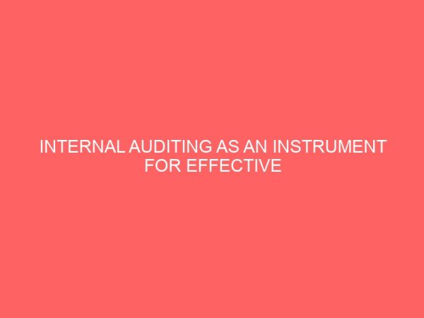 internal auditing as an instrument for effective management and accountability of financial resources in the public sector 58681