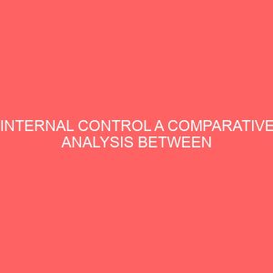 internal control a comparative analysis between public and private sectors 60260