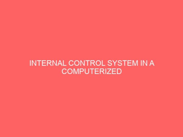 internal control system in a computerized accounting environment 59536
