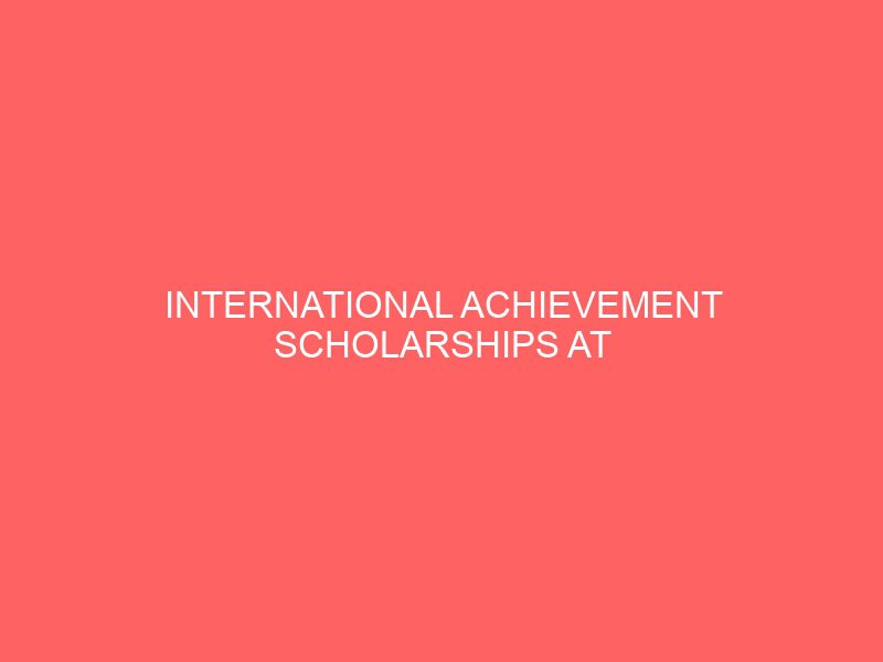 international achievement scholarships at university of kansas usa 51251