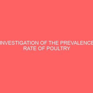 investigation of the prevalence rate of poultry disease and its mortality rate 78757
