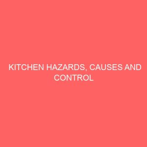kitchen hazards causes and control 63703