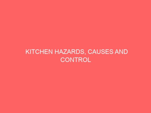 kitchen hazards causes and control 63703