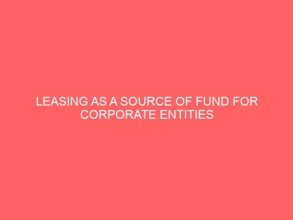 leasing as a source of fund for corporate entities 58192