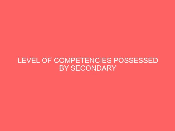 level of competencies possessed by secondary school teachers in teaching biology and its impacts on students academic achievement 46803