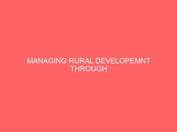 managing rural developemnt through industrilization 60933