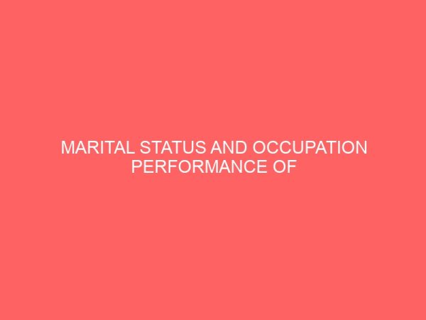 marital status and occupation performance of female secretaries 62272