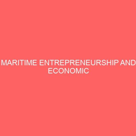 maritime entrepreneurship and economic development in nigeria 78636