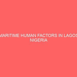 maritime human factors in lagos nigeria 78683