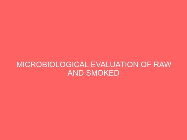 microbiological evaluation of raw and smoked porcupine meat consumed 78725