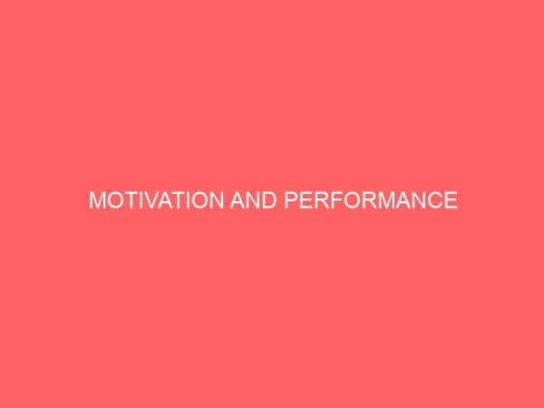 motivation and performance 57319