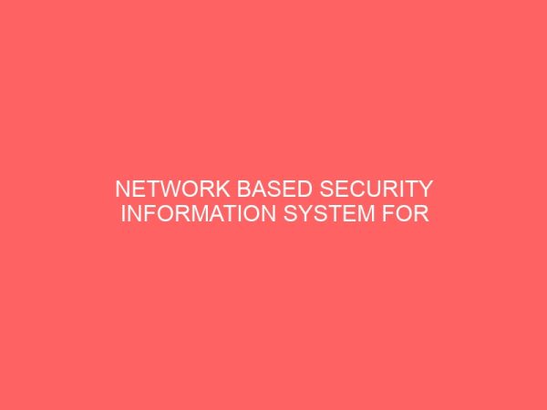 network based security information system for shell pretroleum company 2 81509