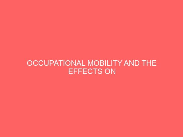 occupational mobility and the effects on secretaries occupational prospects a case study of some selected financial institution in enugu urban 63316