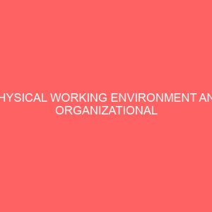 physical working environment and organizational performance 84057